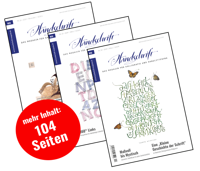 Abo Handschrift – 3 Ausgaben im Jahr